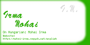 irma mohai business card